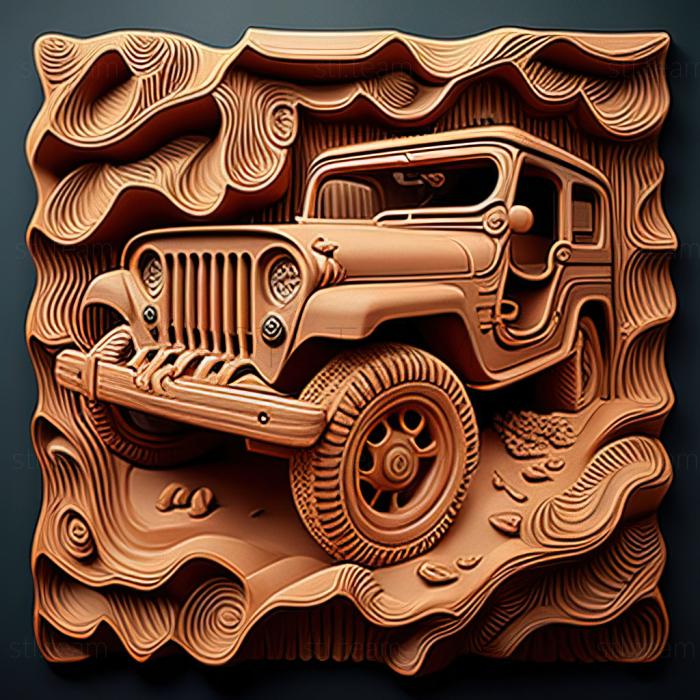 3D model Jeep CJ (STL)